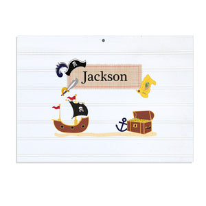 Personalized Vintage Nursery Sign with Pirate design