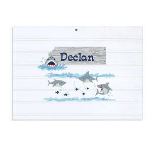 Personalized Vintage Nursery Sign with Shark Tank design