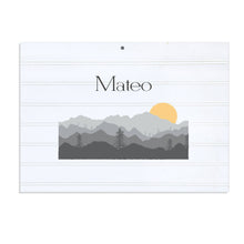 Personalized Vintage Nursery Sign with Misty Mountain design