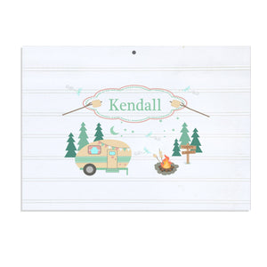 Personalized Vintage Nursery Sign with Camp Smores design