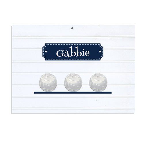 Personalized Vintage Nursery Sign with Volley Balls design