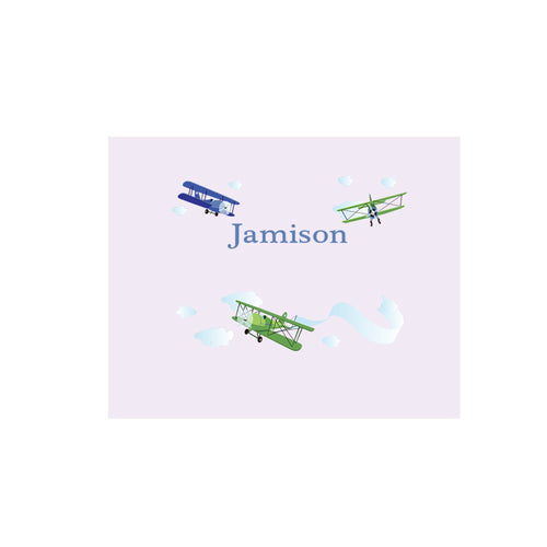 Personalized Wall Canvas with Airplane design