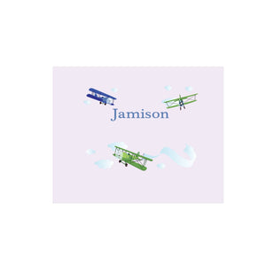 Personalized Wall Canvas with Airplane design