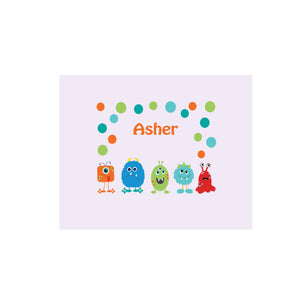Personalized Wall Canvas with Monster Mash design