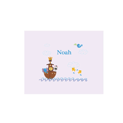 Personalized Wall Canvas with Noahs Ark design