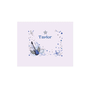 Personalized Wall Canvas with Blue Rock Star design