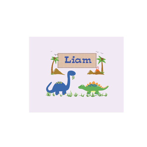 Personalized Wall Canvas with Dinosaurs design