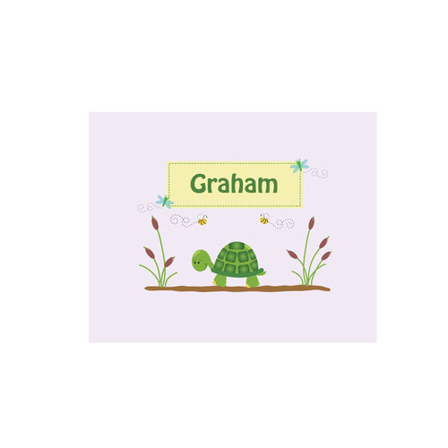 Personalized Wall Canvas with Turtle design