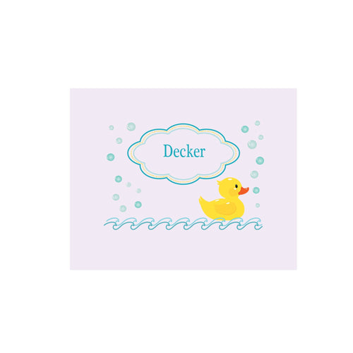 Personalized Wall Canvas with Rubber Ducky design