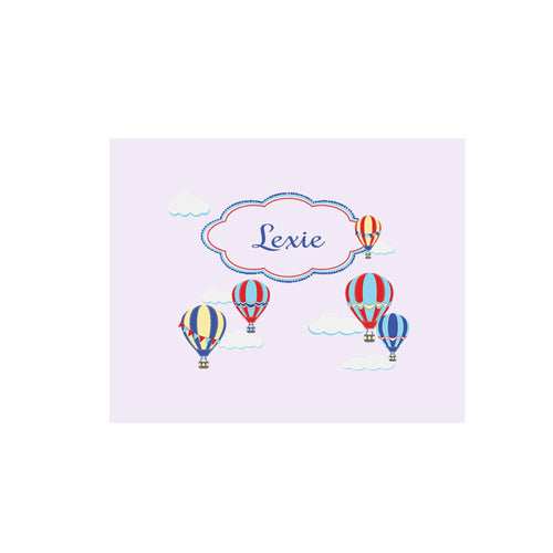 Personalized Wall Canvas with Hot Air Balloon Primary design