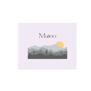 Personalized Wall Canvas with Misty Mountain design