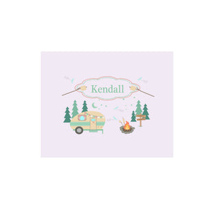Personalized Wall Canvas with Camp Smores design
