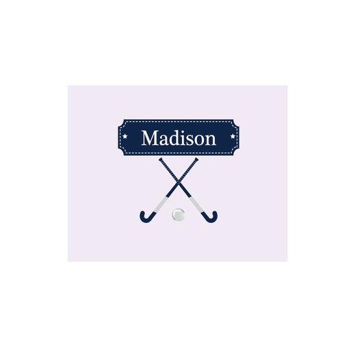 Personalized Wall Canvas with Field Hockey design