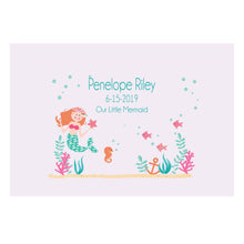 Personalized Wall Canvas with Mermaid Princess design