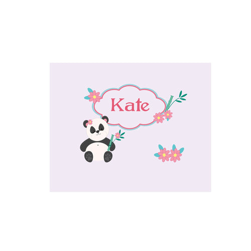 Personalized Wall Canvas with Panda Bear design