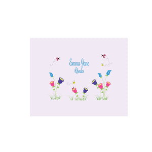 Personalized Wall Canvas with English Garden design
