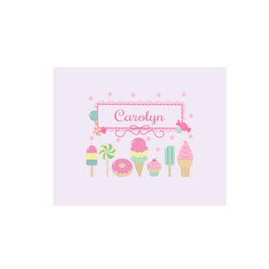 Personalized Wall Canvas with Sweet Treats design