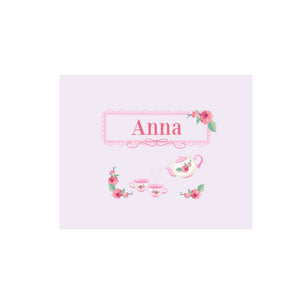Personalized Wall Canvas with Tea Party design