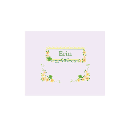 Personalized Wall Canvas with Shamrock design