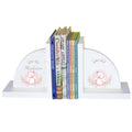 Personalized White Bookends with Swan design