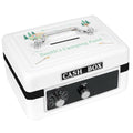 Personalized White Cash Box with Camp Smores design