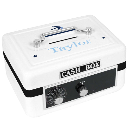 Personalized White Cash Box with Gymnastics design