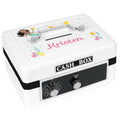 Personalized White Cash Box with African American Mermaid Princess design