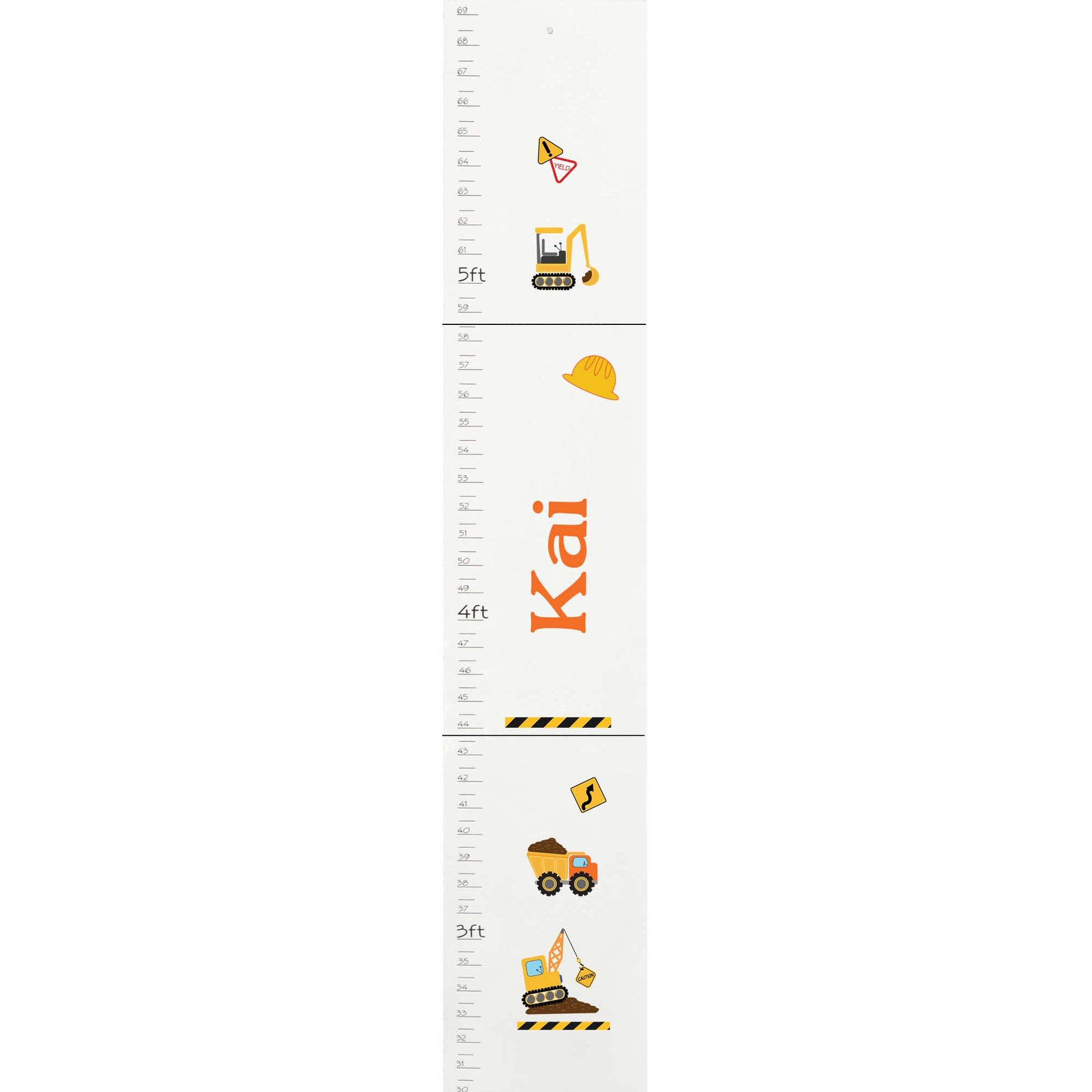 Personalized White dinosaur Growth Chart