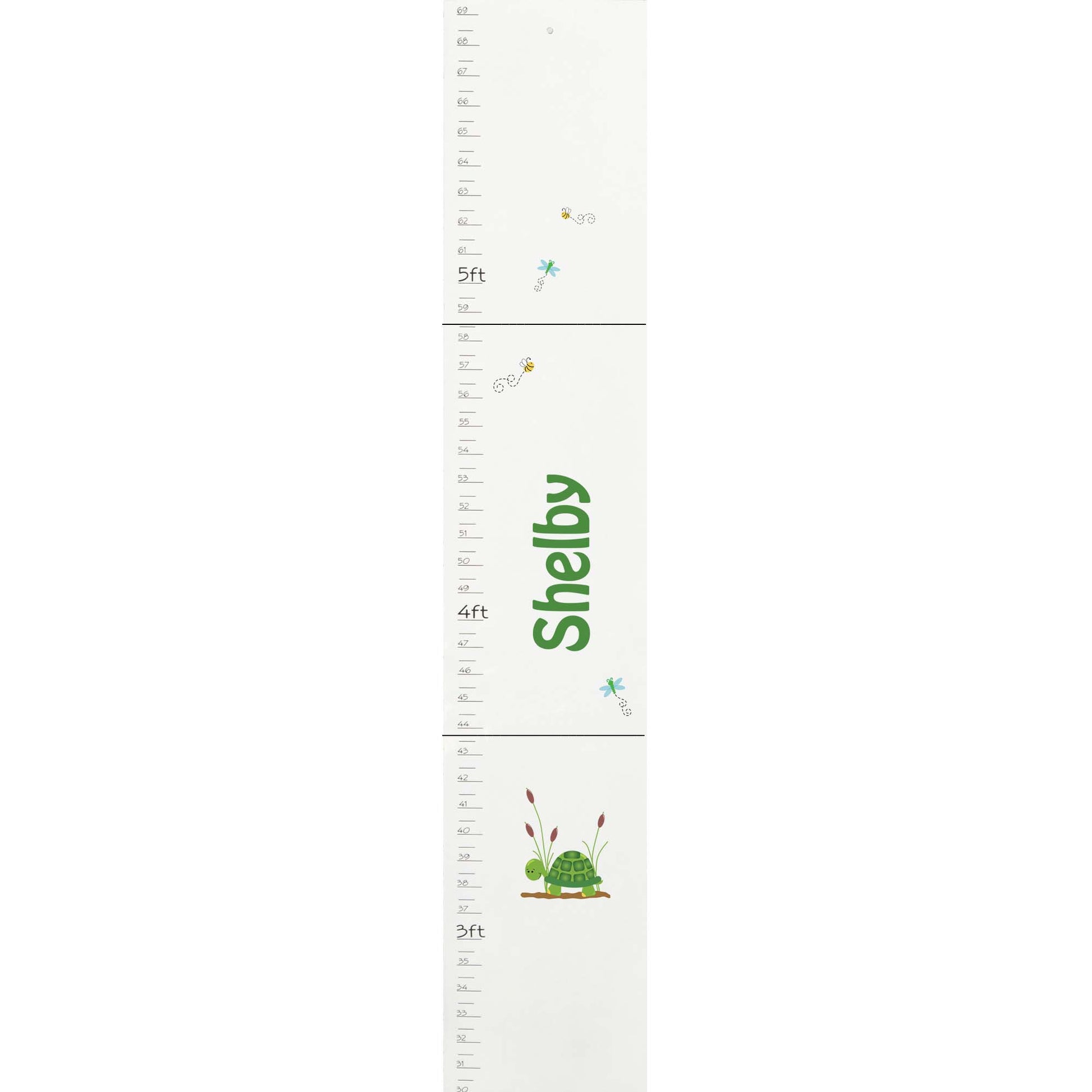 Personalized White Growth Chart With Cars And Trucks Design