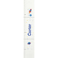 Personalized White Growth Chart With Rocket Design