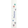 Personalized White Growth Chart With Hot Air Balloon Primary Design
