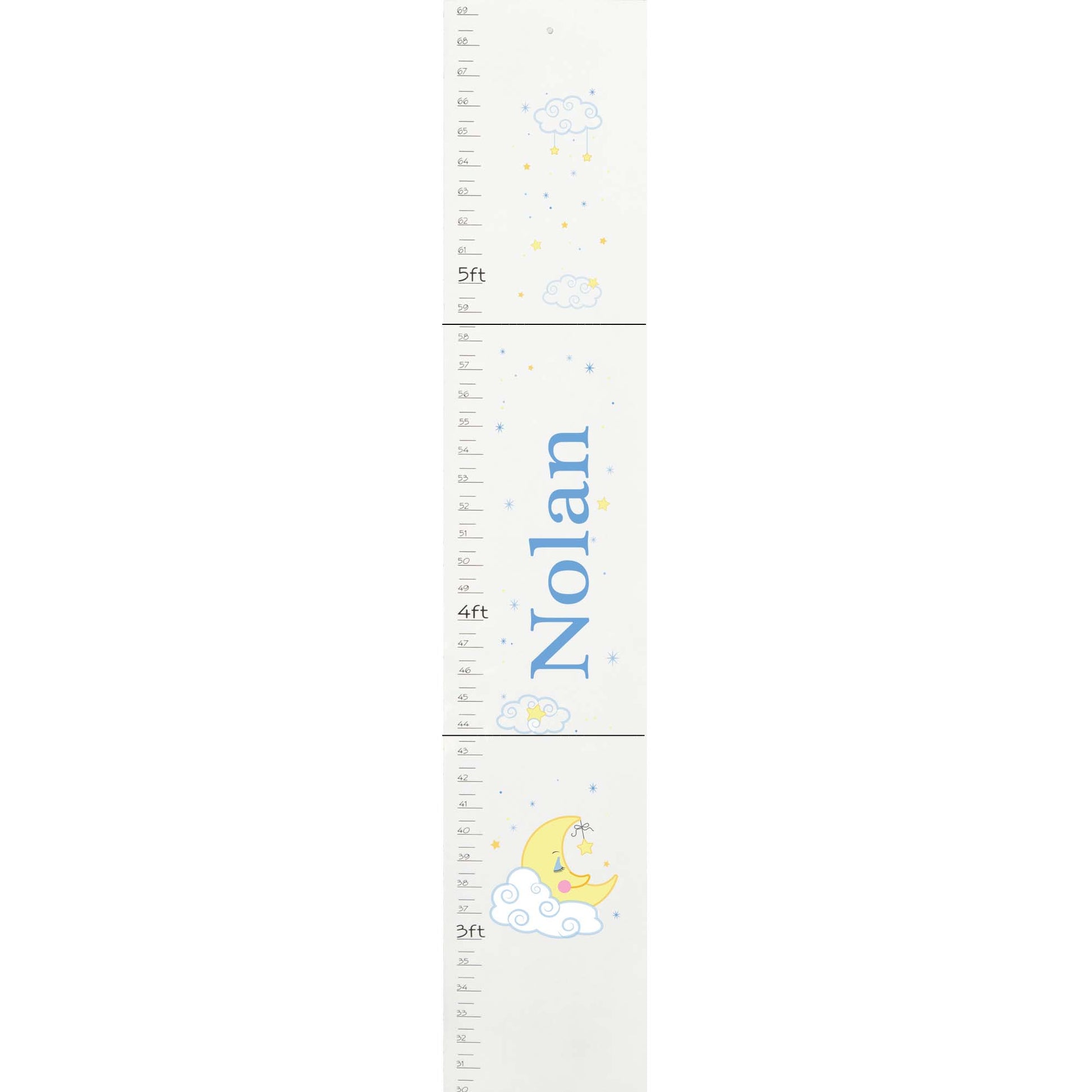 Personalized White Growth Chart cowboy