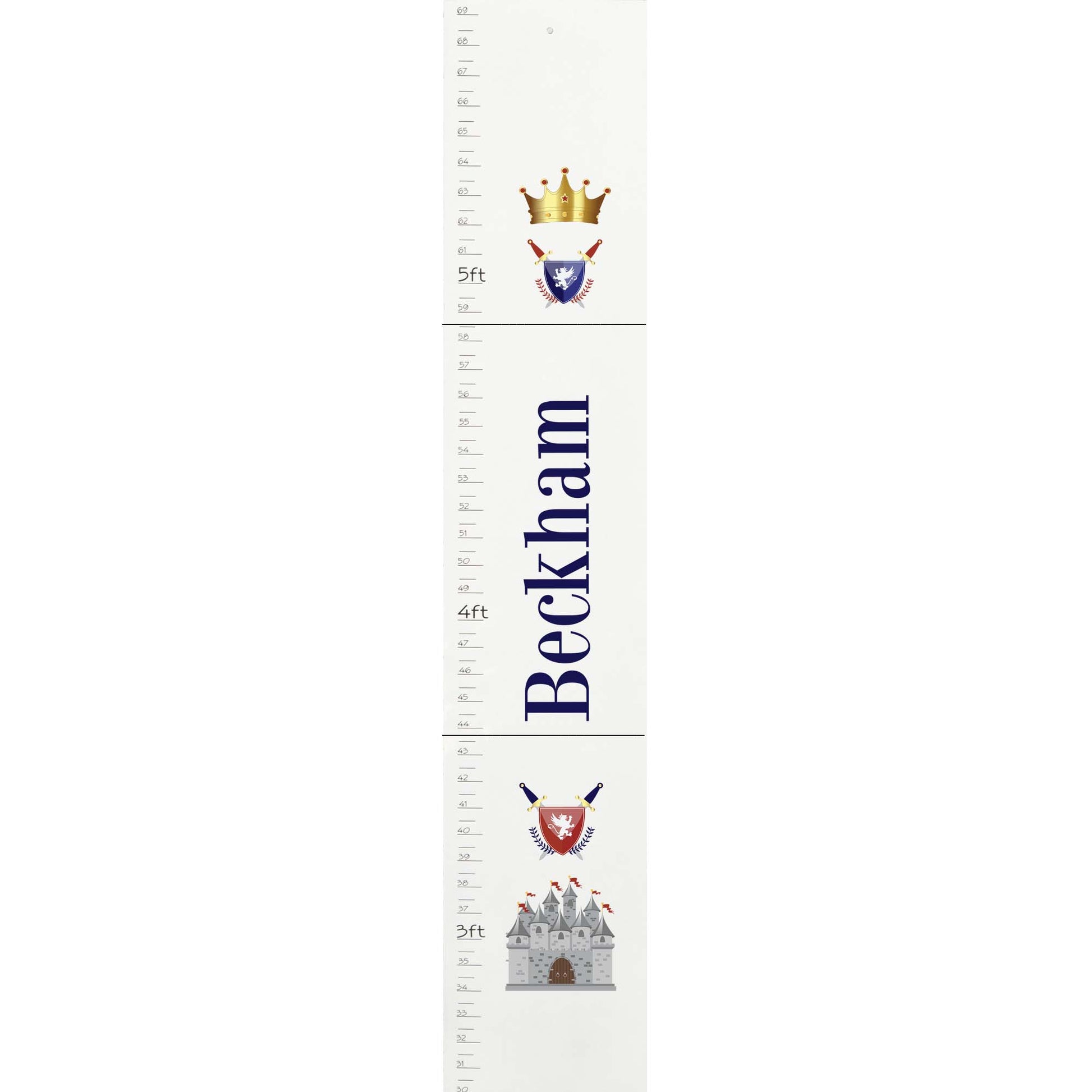 Personalized White Growth Chart With Gone Fishing Design
