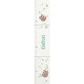 Personalized White Childrens Growth Chart sloth