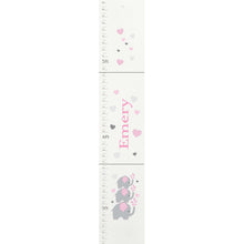 Personalized White Growth Chart With Elephant Pink Design