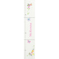 Personalized White Childrens Growth Chart with Pink and Gray Butterflies design