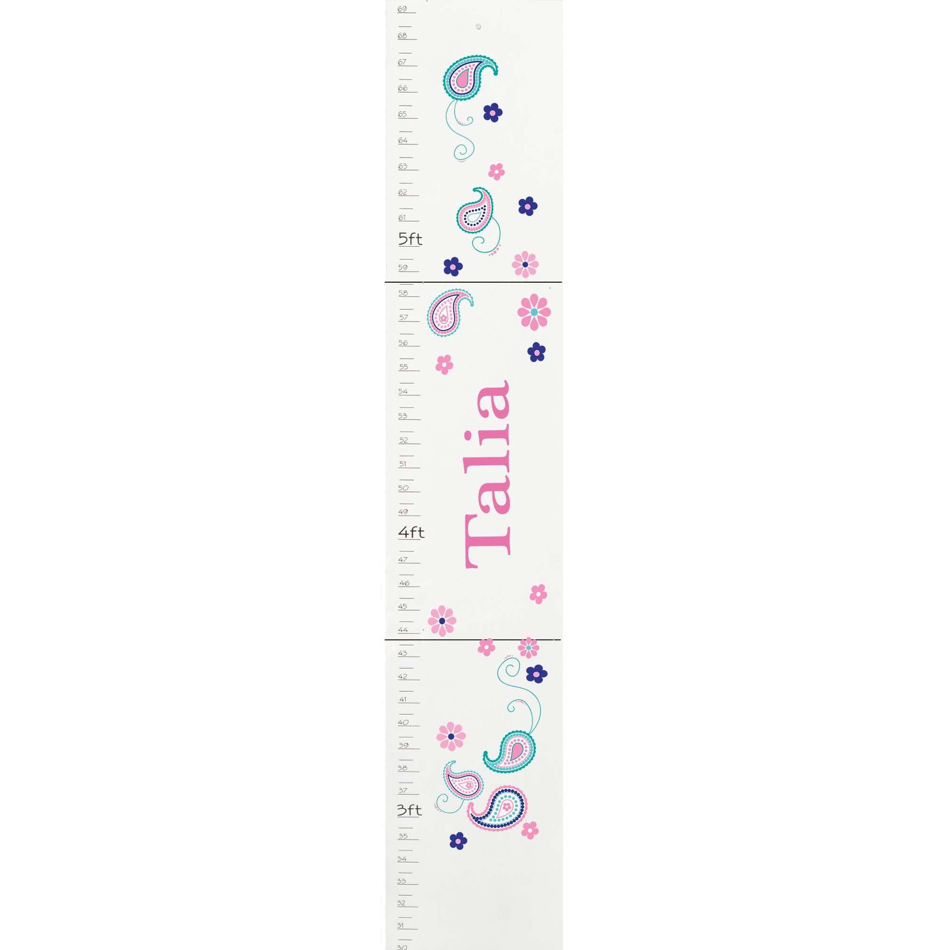 personalized princess growth chart ruler