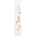 Personalized White Growth Chart With Garland Pink Mint Blush Design