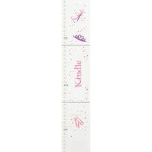 Personalized White Childrens Growth Chart with Ballet Princess design