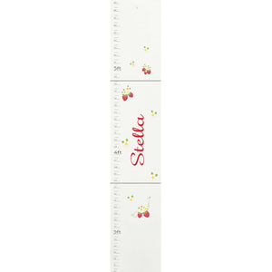 Personalized White Childrens Growth Chart with Pink Princess Crown design