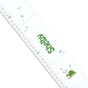 Personalized White Growth Chart With Turtle Design