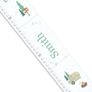 Personalized White Growth Chart With Camp S'More Design