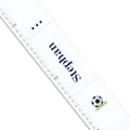 Personalized White Growth Chart With Soccer Design