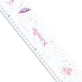 Personalized White Childrens Growth Chart with Ballet Princess design