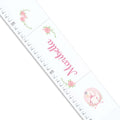 Personalized White Growth Chart With Swan Princess Design