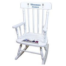 Train White Personalized Wooden ,rocking chairs