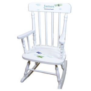 Crayon White Personalized Wooden ,rocking chairs