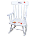 Firetruck White Personalized Wooden ,rocking chairs