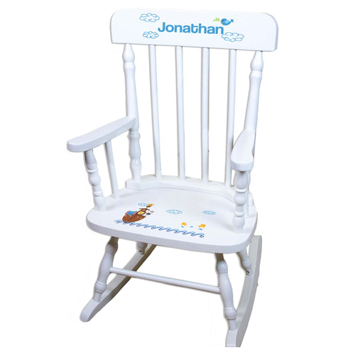 Noah's Ark White Personalized Wooden ,rocking chairs