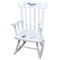 White Rock Star Boys Personalized Wooden ,rocking chairs